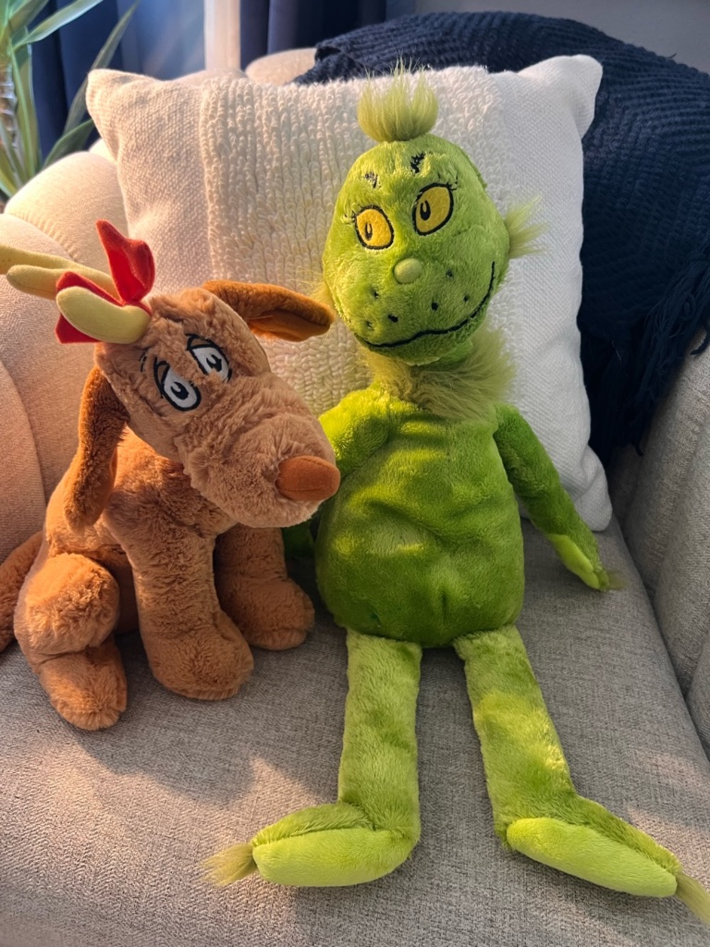 Green Grinch Plush Toy - Soft Kids Stuffed Character